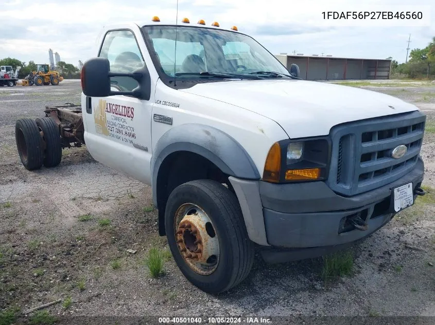 1FDAF56P27EB46560 2007 Ford F-550 Chassis Xl/Xlt