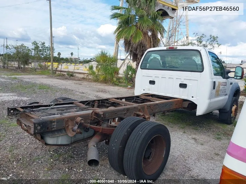 1FDAF56P27EB46560 2007 Ford F-550 Chassis Xl/Xlt