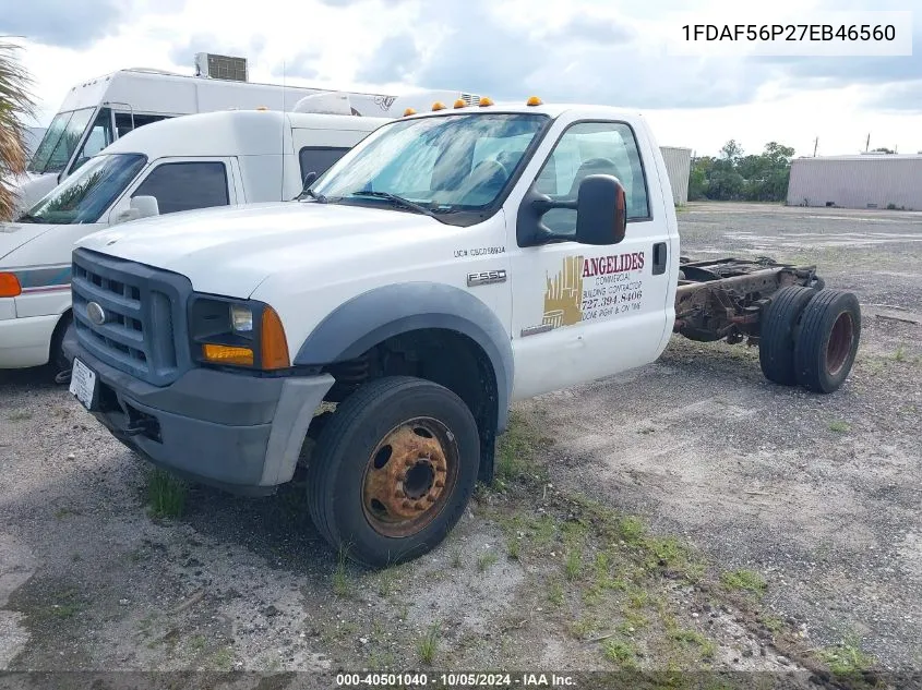 1FDAF56P27EB46560 2007 Ford F-550 Chassis Xl/Xlt