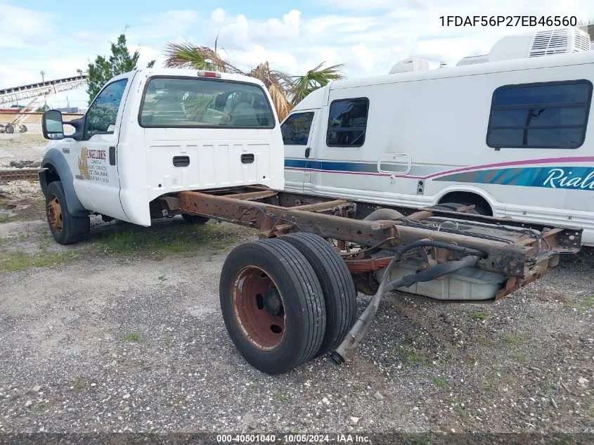 1FDAF56P27EB46560 2007 Ford F-550 Chassis Xl/Xlt