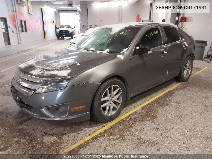 3FAHP0CG9CR171931 2012 Ford Fusion Sel V6