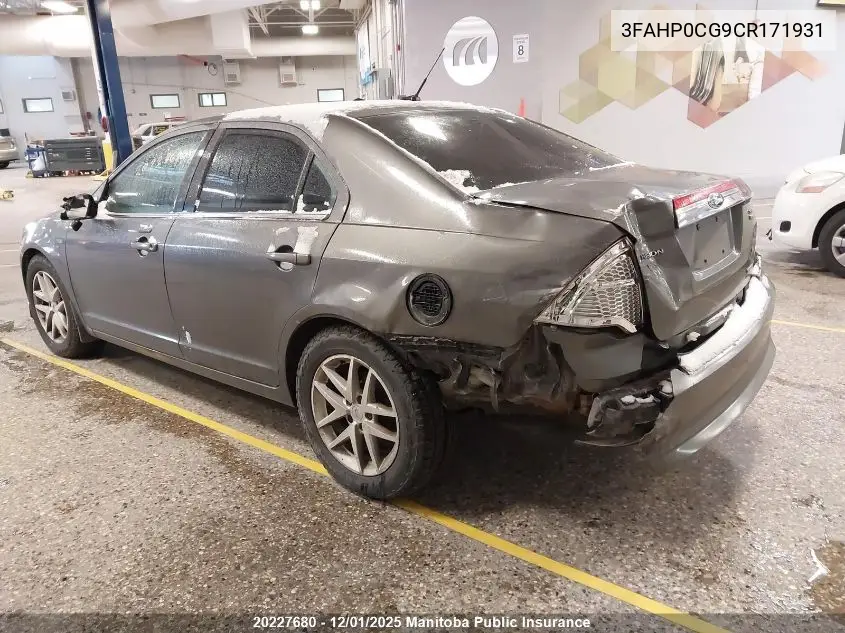 3FAHP0CG9CR171931 2012 Ford Fusion Sel V6