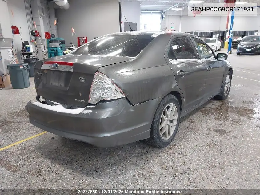 3FAHP0CG9CR171931 2012 Ford Fusion Sel V6