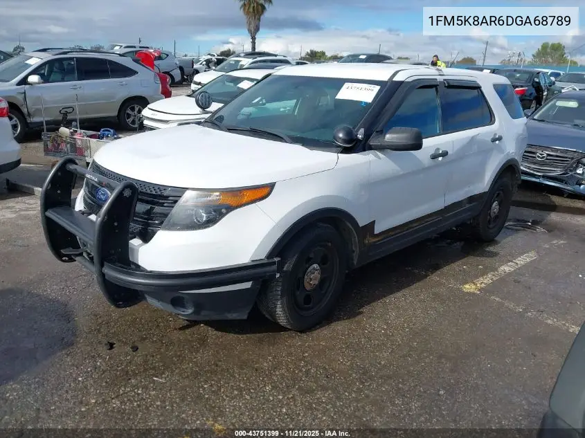 1FM5K8AR6DGA68789 2013 Ford Utility Police Interceptor