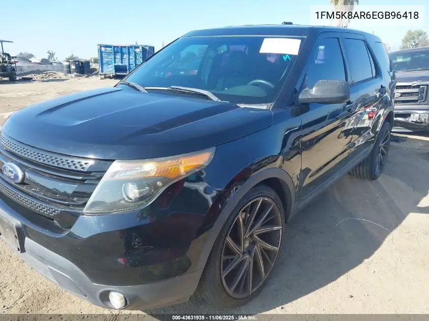 1FM5K8AR6EGB96418 2014 Ford Utility Police Interceptor