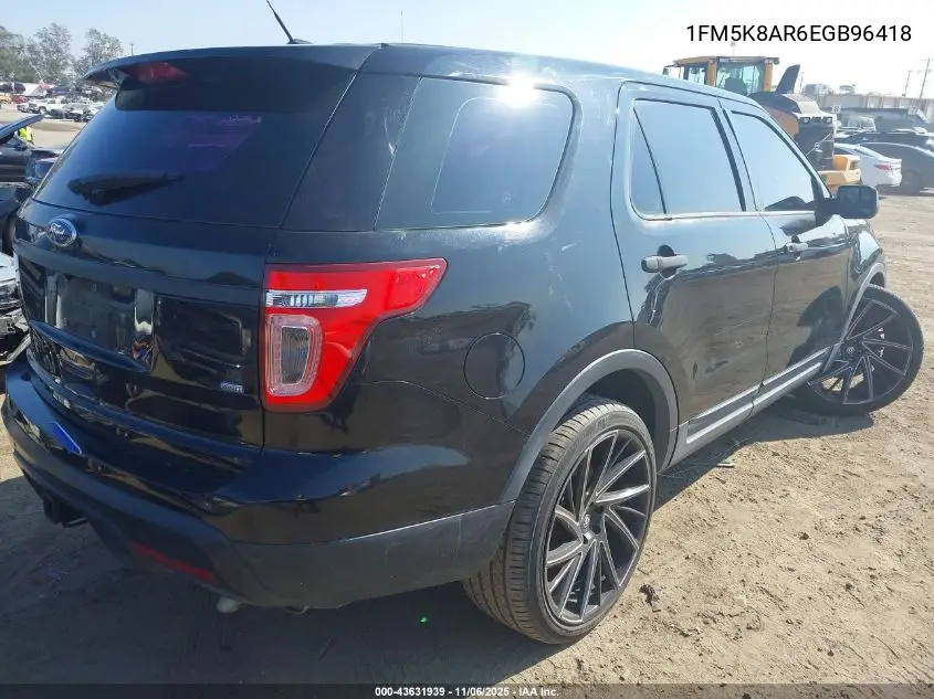 1FM5K8AR6EGB96418 2014 Ford Utility Police Interceptor