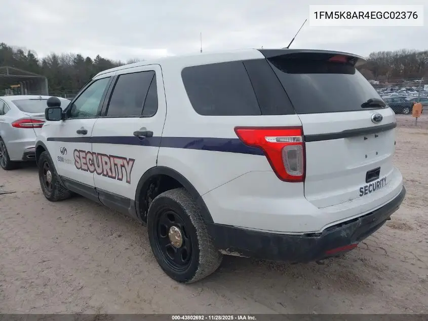 1FM5K8AR4EGC02376 2014 Ford Utility Police Interceptor