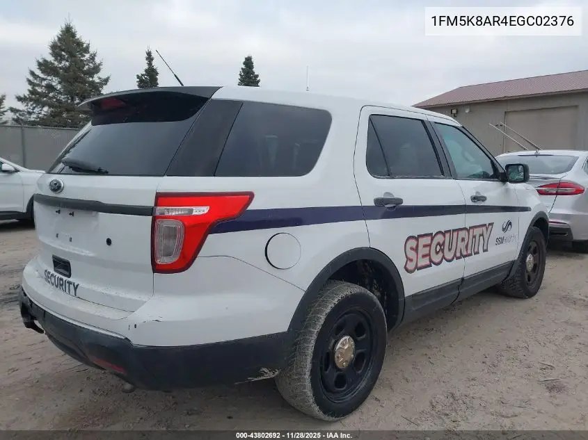 1FM5K8AR4EGC02376 2014 Ford Utility Police Interceptor