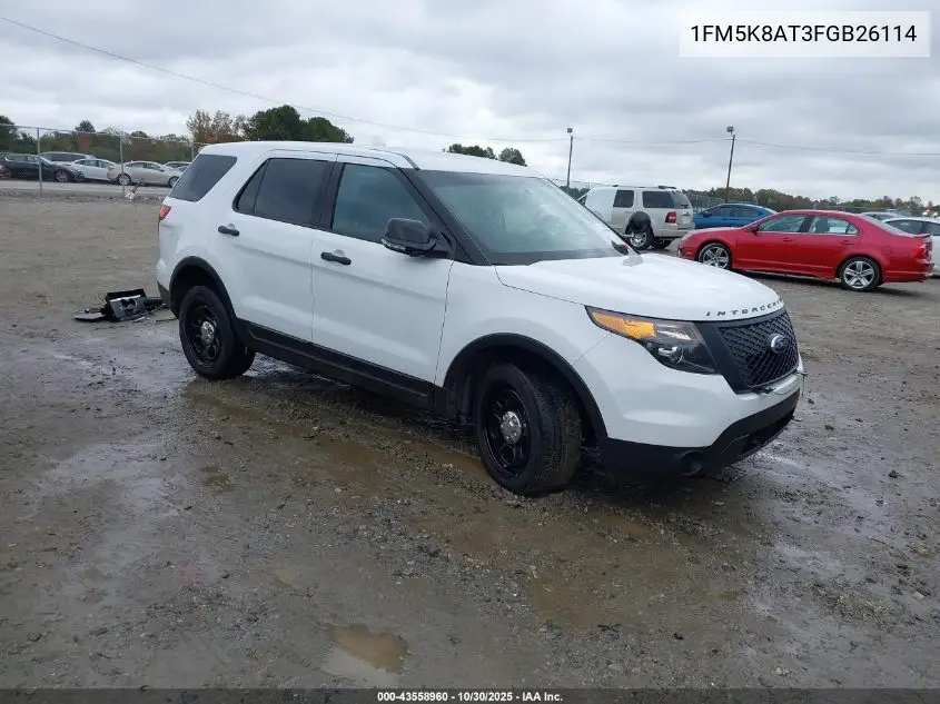 1FM5K8AT3FGB26114 2015 Ford Utility Police Interceptor