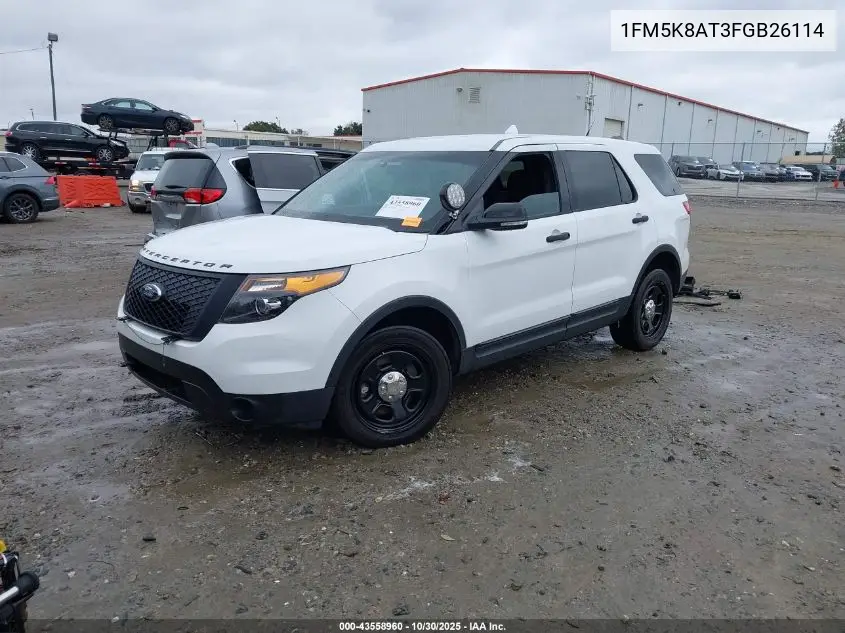 1FM5K8AT3FGB26114 2015 Ford Utility Police Interceptor