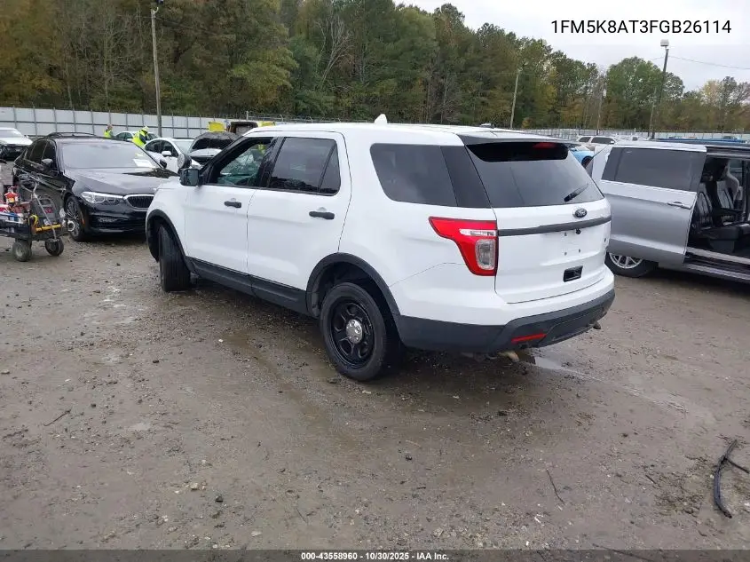 1FM5K8AT3FGB26114 2015 Ford Utility Police Interceptor