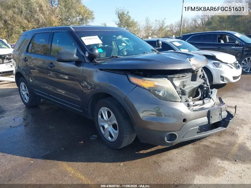1FM5K8AR6FGC51631 2015 Ford Utility Police Interceptor