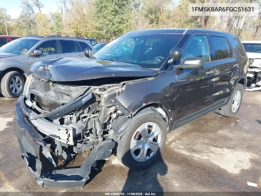 1FM5K8AR6FGC51631 2015 Ford Utility Police Interceptor