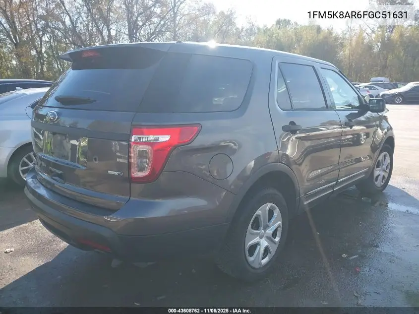 1FM5K8AR6FGC51631 2015 Ford Utility Police Interceptor