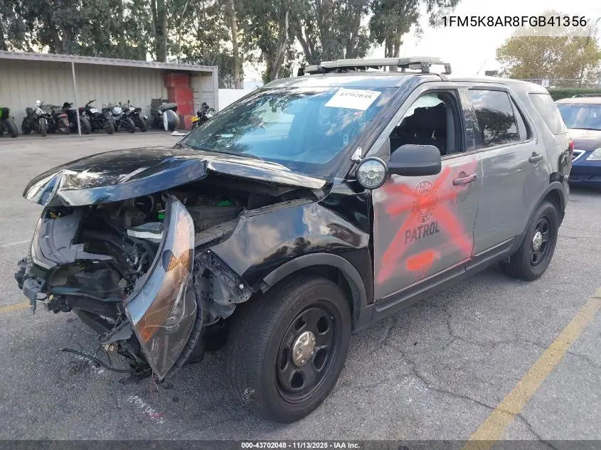 1FM5K8AR8FGB41356 2015 Ford Utility Police Interceptor