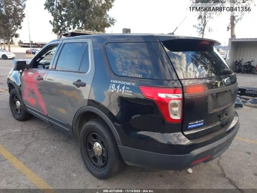 1FM5K8AR8FGB41356 2015 Ford Utility Police Interceptor