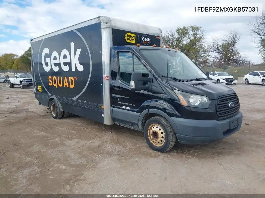 1FDBF9ZMXGKB57031 2016 Ford Transit-350 Cab