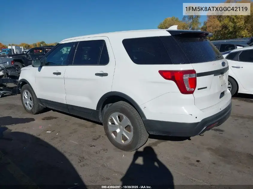1FM5K8ATXGGC42119 2016 Ford Utility Police Interceptor