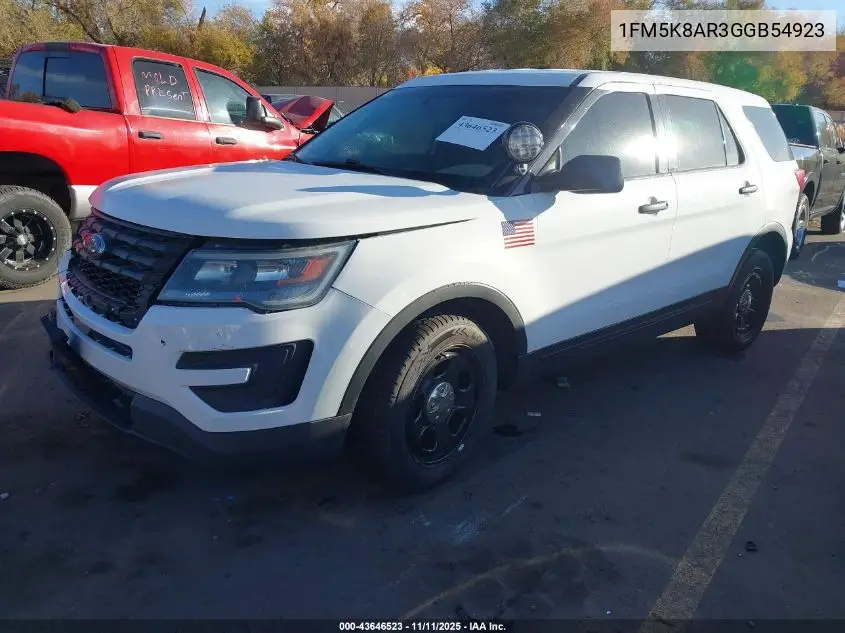 1FM5K8AR3GGB54923 2016 Ford Utility Police Interceptor