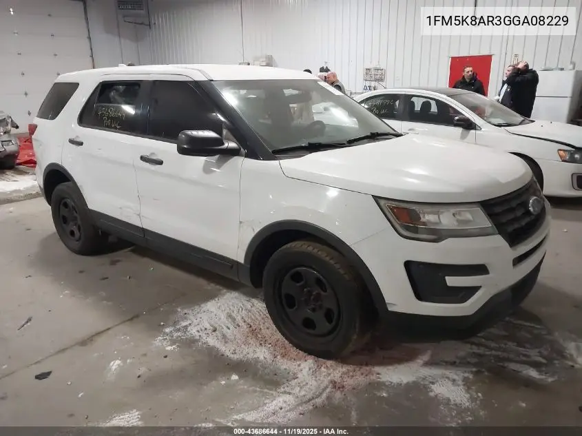 1FM5K8AR3GGA08229 2016 Ford Utility Police Interceptor