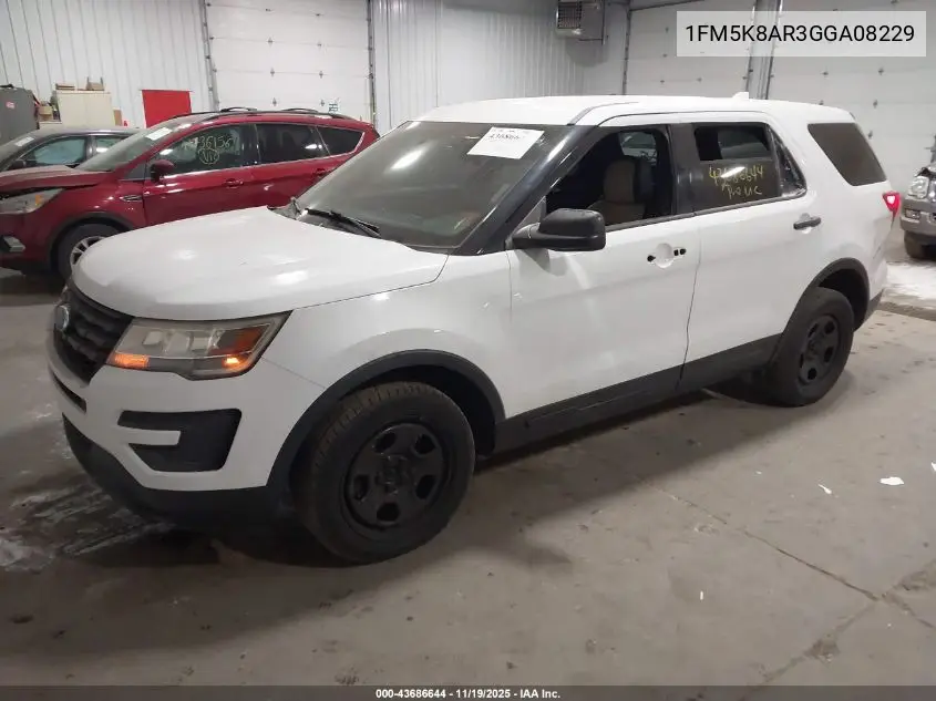 1FM5K8AR3GGA08229 2016 Ford Utility Police Interceptor