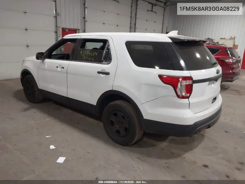 1FM5K8AR3GGA08229 2016 Ford Utility Police Interceptor