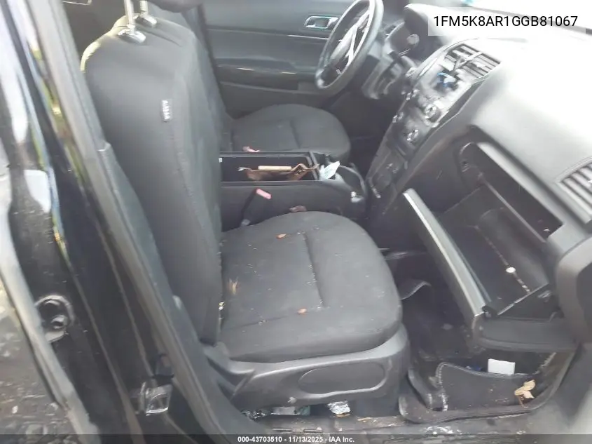1FM5K8AR1GGB81067 2016 Ford Utility Police Interceptor
