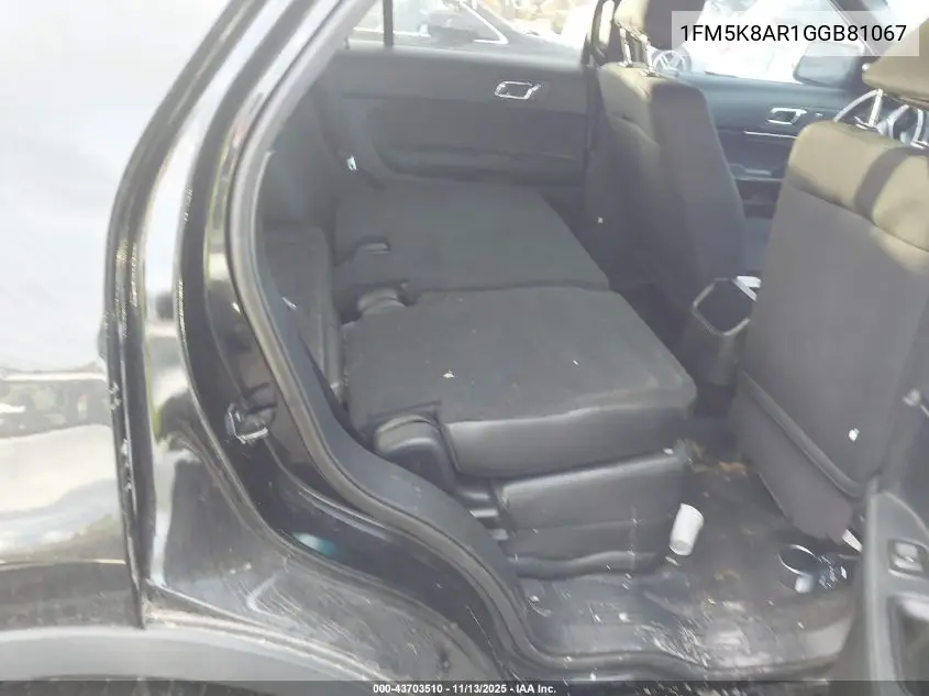 1FM5K8AR1GGB81067 2016 Ford Utility Police Interceptor