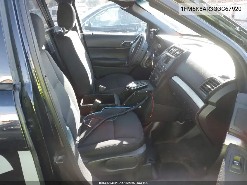 1FM5K8AR3GGC67920 2016 Ford Utility Police Interceptor