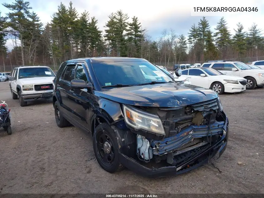 1FM5K8AR9GGA04346 2016 Ford Utility Police Interceptor