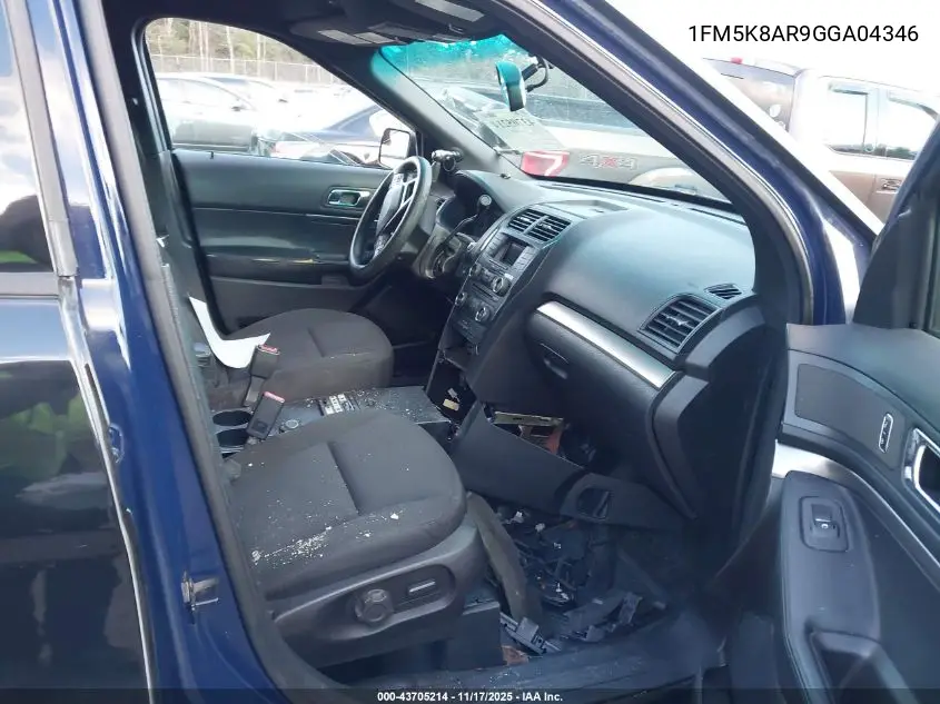 1FM5K8AR9GGA04346 2016 Ford Utility Police Interceptor