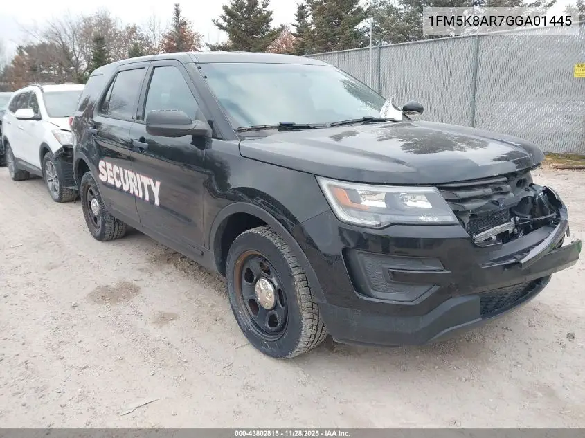 1FM5K8AR7GGA01445 2016 Ford Utility Police Interceptor