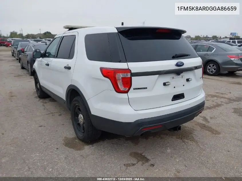 1FM5K8AR0GGA86659 2016 Ford Utility Police Interceptor