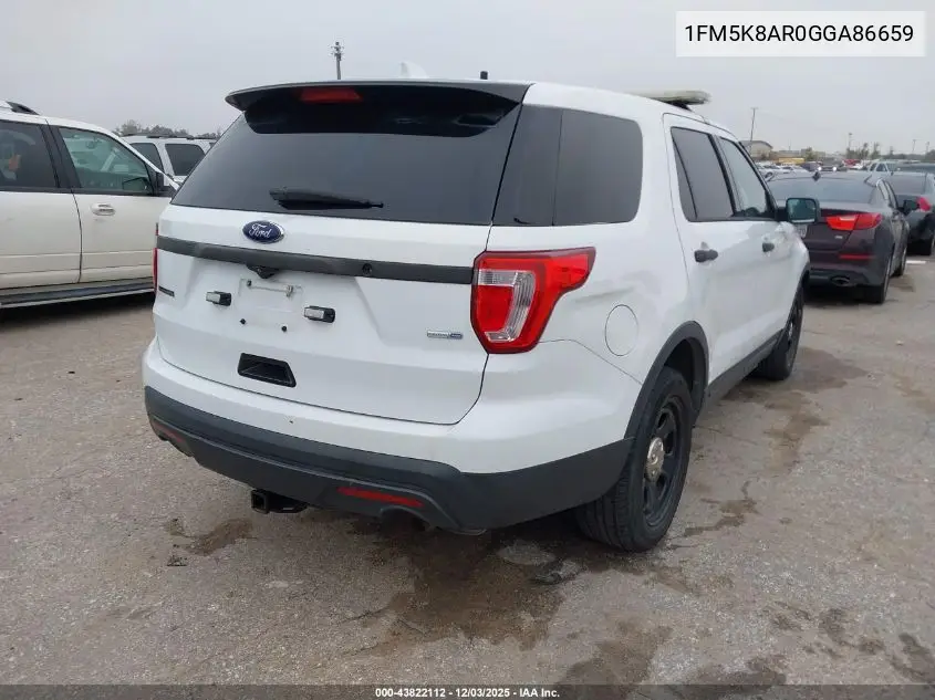 1FM5K8AR0GGA86659 2016 Ford Utility Police Interceptor