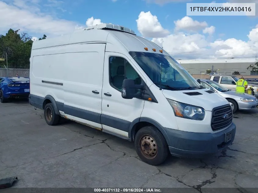 2017 Ford Transit-350 VIN: 1FTBF4XV2HKA10416 Lot: 40371132