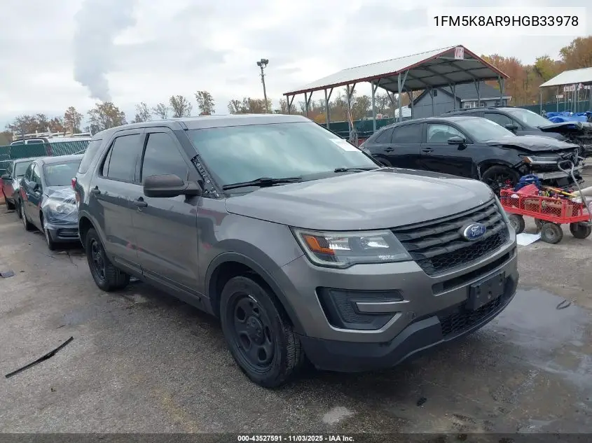 1FM5K8AR9HGB33978 2017 Ford Utility Police Interceptor