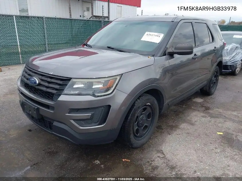 1FM5K8AR9HGB33978 2017 Ford Utility Police Interceptor