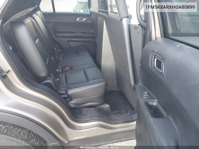 1FM5K8ARXHGA80899 2017 Ford Utility Police Interceptor
