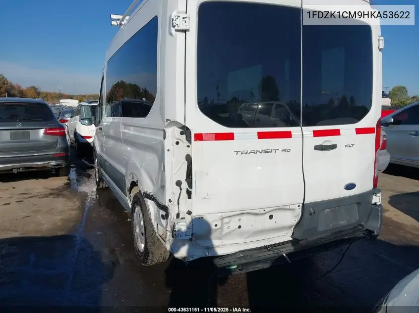 1FDZK1CM9HKA53622 2017 Ford Transit-150 Xlt