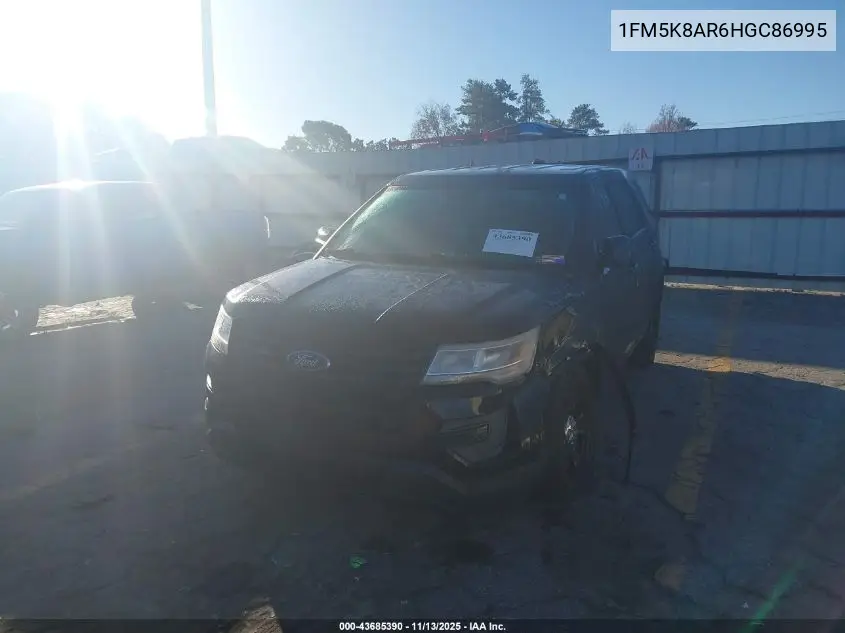 1FM5K8AR6HGC86995 2017 Ford Utility Police Interceptor