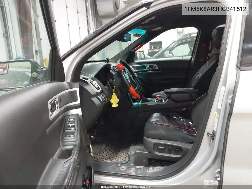 1FM5K8AR3HGB41512 2017 Ford Utility Police Interceptor