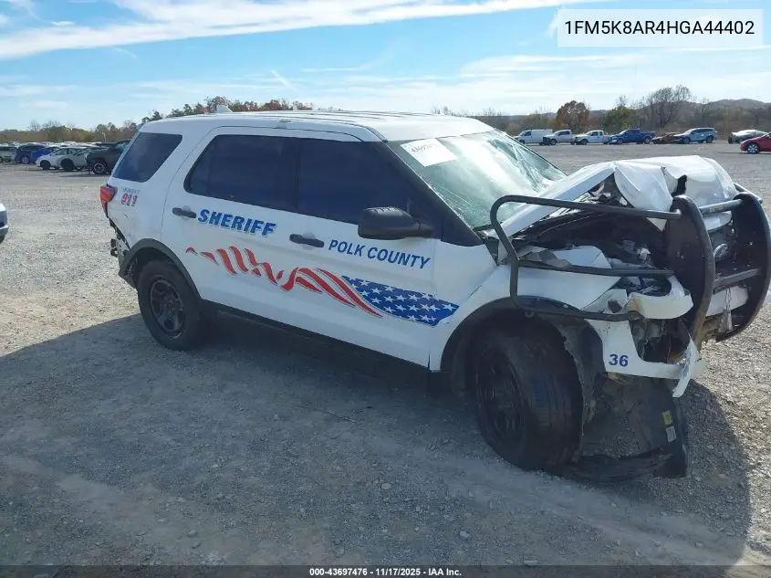 1FM5K8AR4HGA44402 2017 Ford Utility Police Interceptor