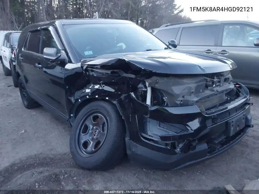 1FM5K8AR4HGD92121 2017 Ford Utility Police Interceptor