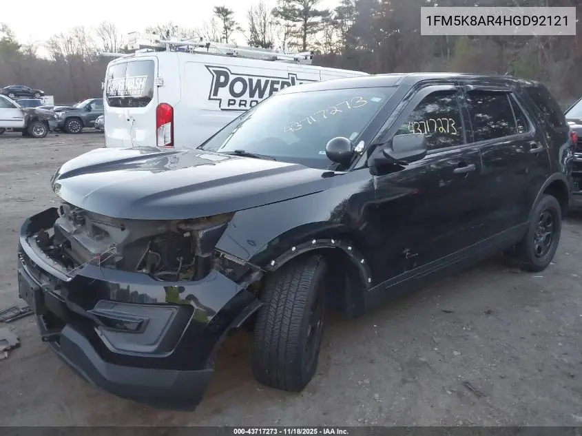 1FM5K8AR4HGD92121 2017 Ford Utility Police Interceptor