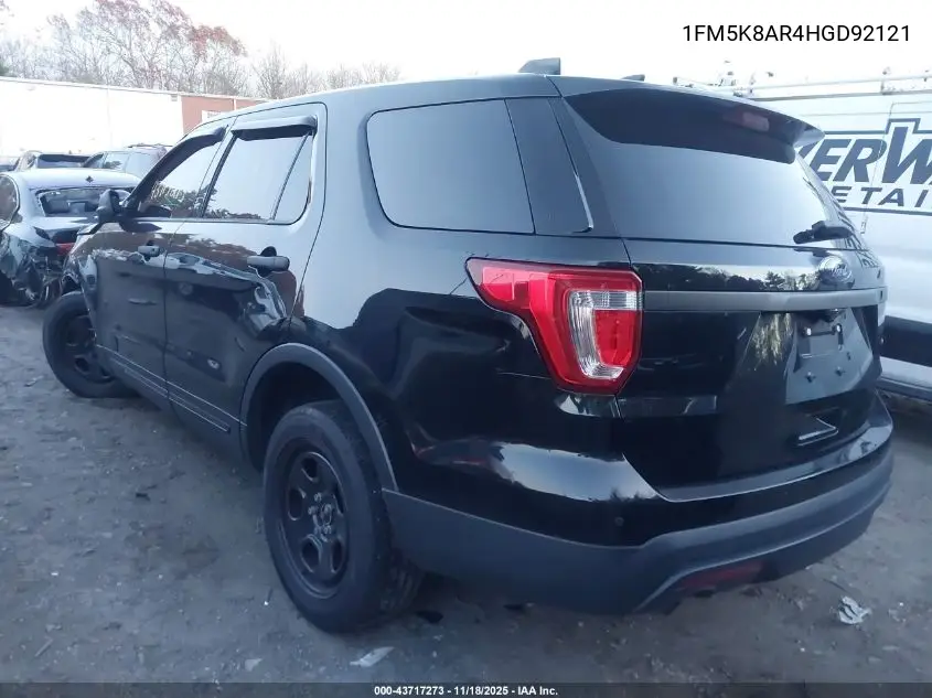 1FM5K8AR4HGD92121 2017 Ford Utility Police Interceptor