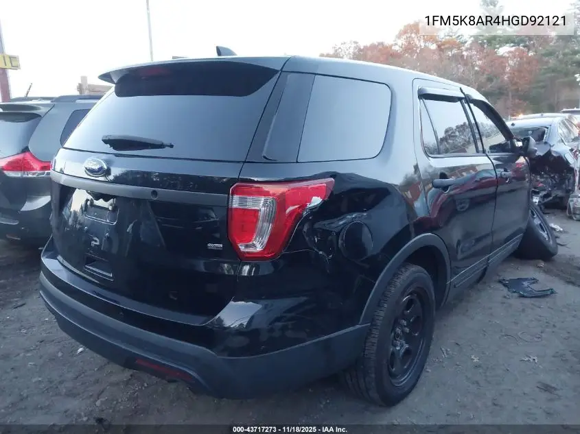 1FM5K8AR4HGD92121 2017 Ford Utility Police Interceptor