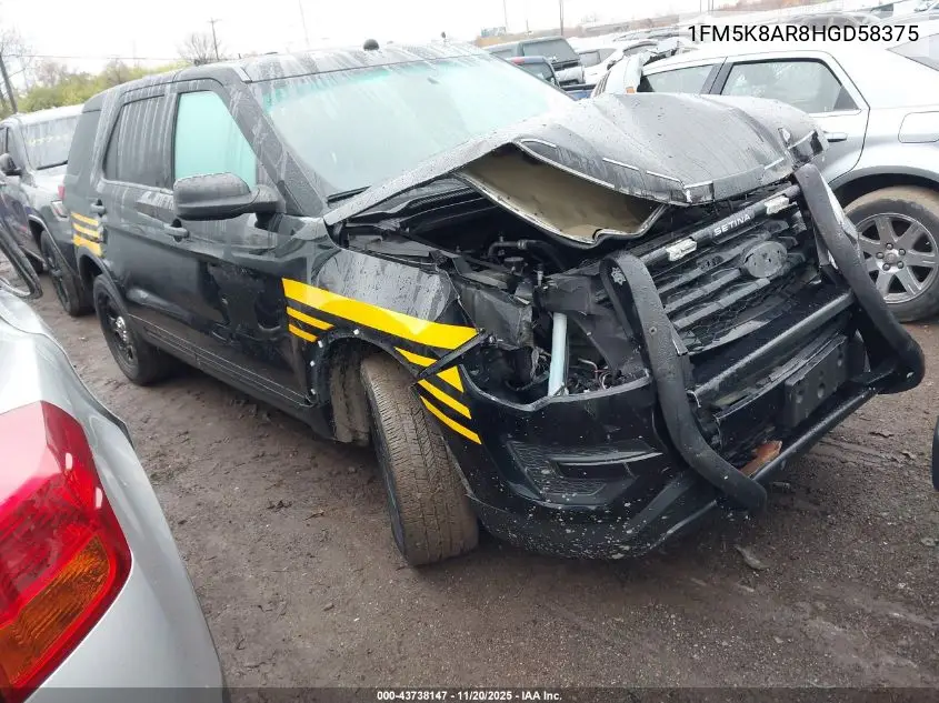 1FM5K8AR8HGD58375 2017 Ford Utility Police Interceptor