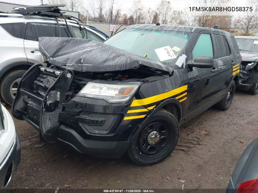1FM5K8AR8HGD58375 2017 Ford Utility Police Interceptor