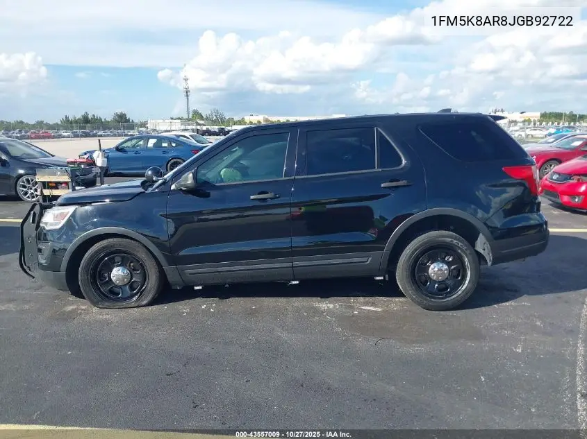 1FM5K8AR8JGB92722 2018 Ford Police Interceptor Utility