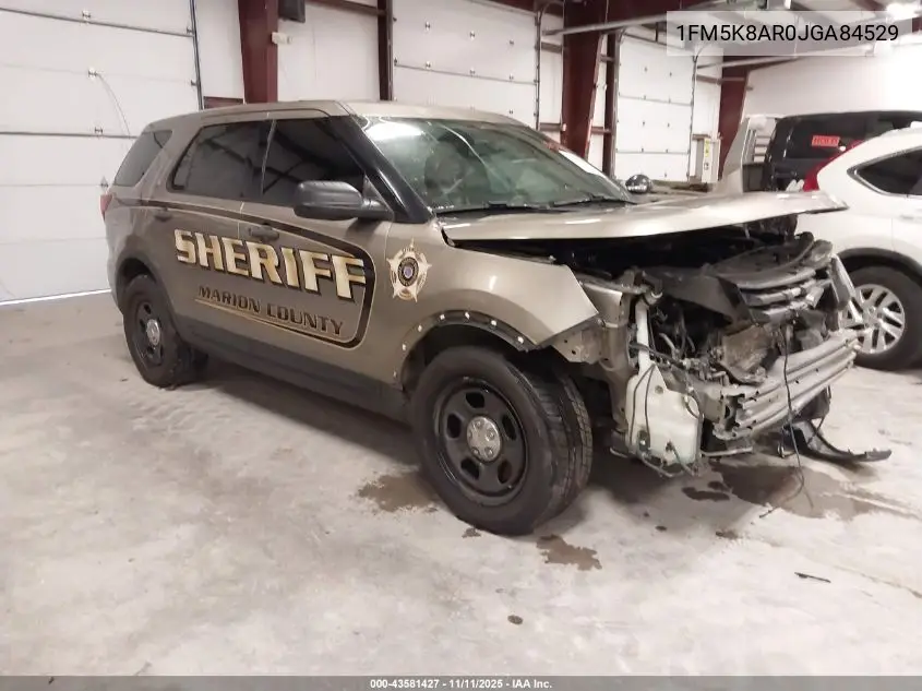 1FM5K8AR0JGA84529 2018 Ford Police Interceptor Utility